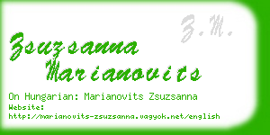 zsuzsanna marianovits business card